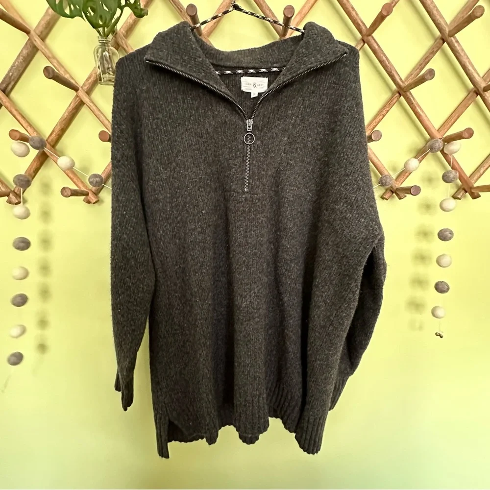 Lou & Grey | XL | Wool Blend Zip Tunic Sweater - Picture 2 of 4